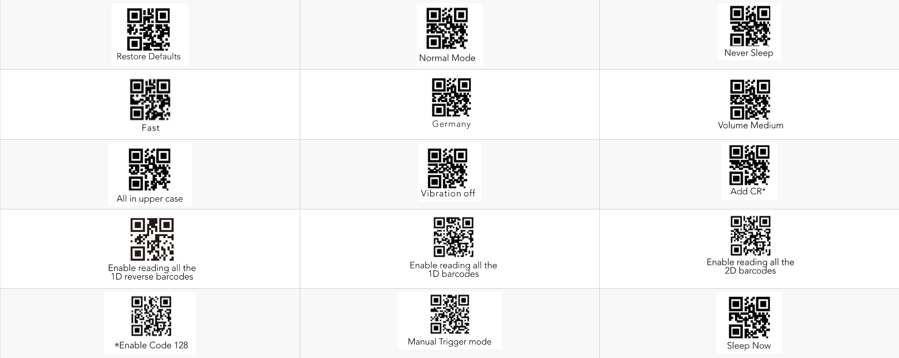 QR Code Config